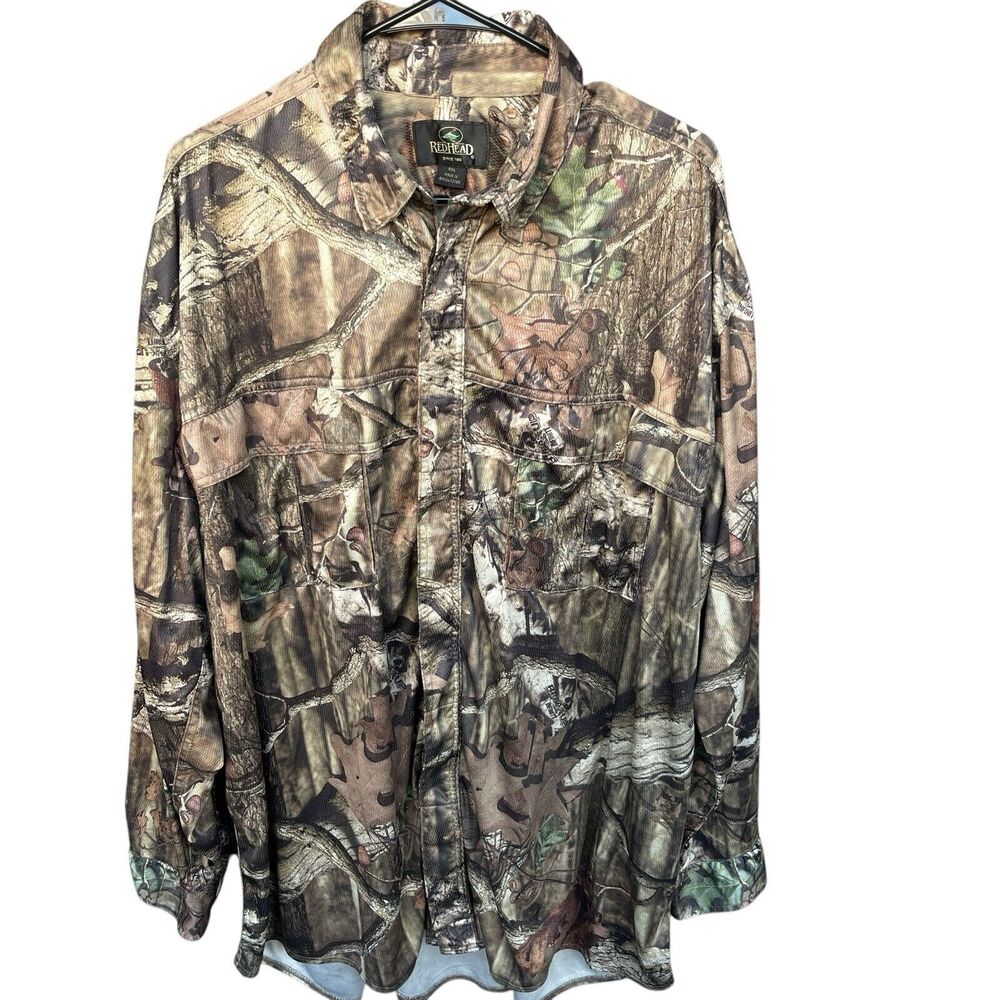 Redhead Break‎ Up Infinity Camo Button Up Shirt Mens 2X XXL Hunting Outdoor